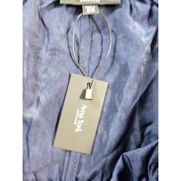 Arna York Pants Sz 22 Womens Blue Ladies Stretch Shiloh Ruched Cargo Pull On NWT - Picture 4 of 12